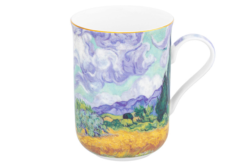 Кружка 'Пшеничное поле с кипарисами' (Ван Гог) 350 мл, ElanGallery
