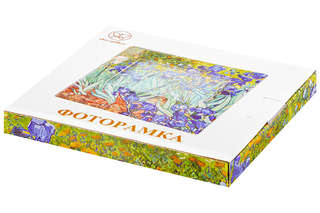 Фоторамка 'Ирисы'  (Ван Гог) 20.5х18.5 см, фарфор 7