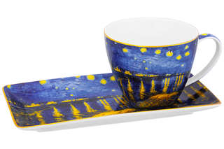 Чашка с блюдцем для десерта 'Звездная ночь над Роной' 250 мл 3