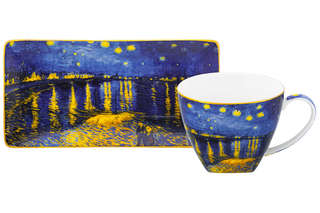 Чашка с блюдцем для десерта 'Звездная ночь над Роной' 250 мл 4