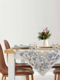 Скатерть 'Арктика' 100х100 см, гобелен, серебро, Le Gobelin 3