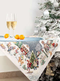 Скатерть 'Большая семья' 100х100 см, гобелен, без люрекса. Le...