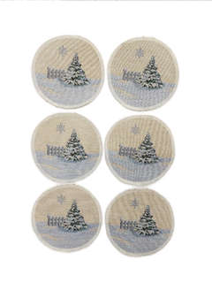 Комплект из 6-ти круглых салфеток 'Игры во дворе, Ёлка' 11 см...