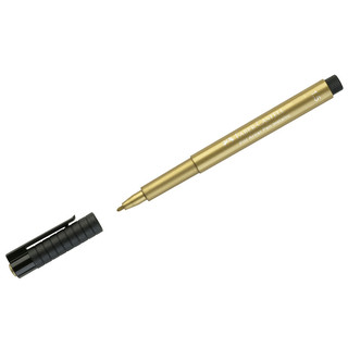 Ручка капиллярная "Pitt Artist Pen Metallic", 1,5 мм, золотой металлик Faber-Castell, цвет желтый