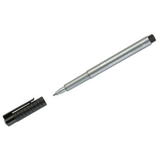 Ручка капиллярная 'Pitt Artist Pen Metallic', 1,5 мм, серебряный металлик Faber-Castell, цвет серый
