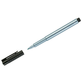 Ручка капиллярная "Pitt Artist Pen Metallic", 1,5 мм, синий металлик Faber-Castell, цвет голубой