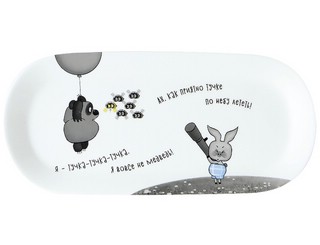 Блюдо овальное 'Винни Пух' 25х11,5 см, фарфор