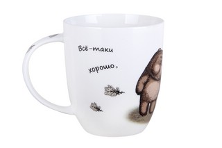 Кружка 'Ежик в тумане' 420 мл, в подарочной упаковке (ежик на бревнышке) 2