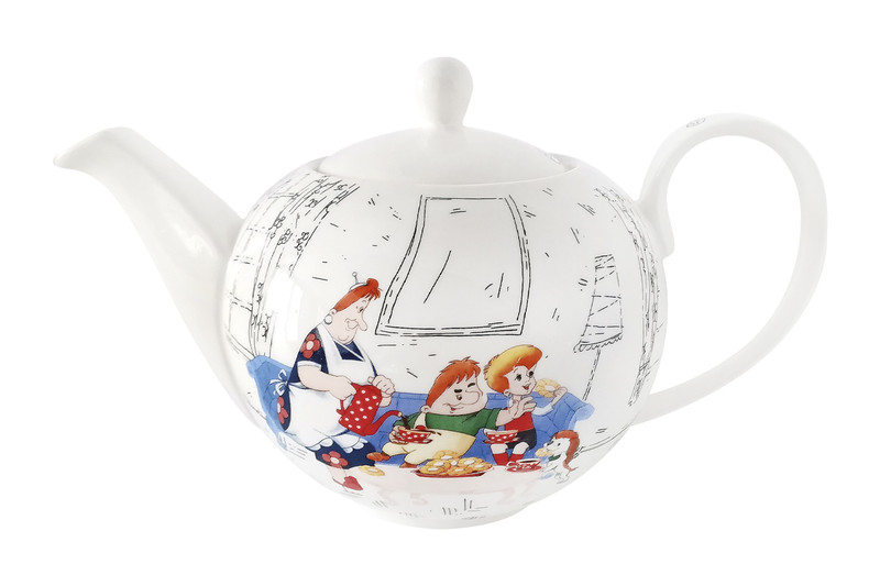 Чайник 'Малыш и Карлсон' 1200 мл, фарфор