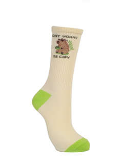 Носки 'Don't worry be capy' лимон, размер 35-39 3