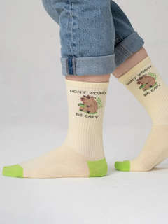 Носки 'Don't worry be capy' лимон, размер 35-39 6