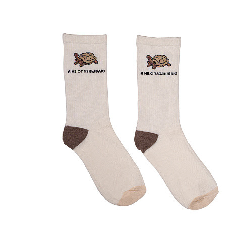 Носки 'Черепаха', беж-корица, разм.35-39, артикул KW009-001172