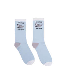 Носки высокие с принтом 'Я тюлень, мне лень', размер 40-45