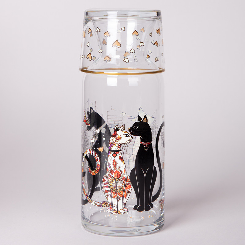 Графин с крышкой/стаканом 'Парижские коты' 700 мл, Rakle