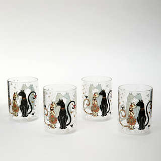 Набор из 4-х стаканов 'Парижские коты' 360 мл, Agness
