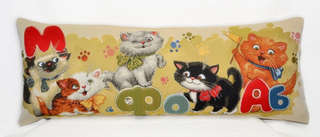 Наволочка-валик 'Азбука, котята' 32х85 см, гобелен, Le Gobelin