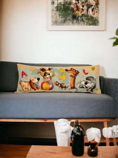 Наволочка-валик 'Азбука, собачки' 32х85 см, гобелен, Le Gobelin 5