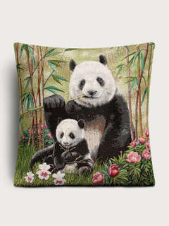 Наволочка декоративная 'Панды' 45х45 см, гобелен, Le Gobelin