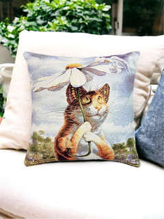 Наволочка декоративная 'Питерские коты, Любит' 45х45 см, гобелен, Le Gobelin 2