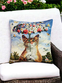 Наволочка декоративная 'Питерские коты, Ухантик' 45х45 см, гобелен, Le Gobelin 2