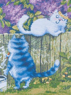 Наволочка декоративная 'Рина Зенюк, Сирень' 45х45 см, гобелен, Le Gobelin 4