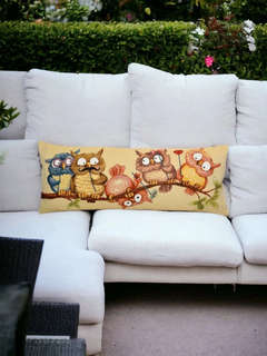 Наволочка-валик 'Совушки на ветке' 32х85 см, гобелен, Le Gobelin 4