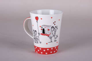 Кружка 'Сердечки' 350 мл, фарфор 2