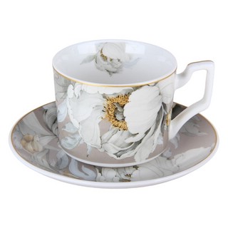 Пара чайная 'Light flower' 230 мл, фарфор, Fiori