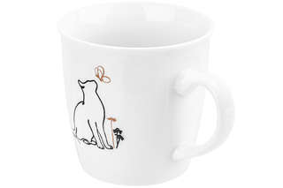 Кружка 340 мл 'Кот и Бабочка', фарфор, Elan Gallery 4