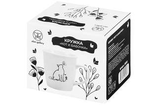 Кружка 340 мл 'Кот и Бабочка', фарфор, Elan Gallery 6