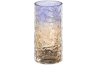 Ваза бежево-синяя 25 см, стекло, Elan Gallery 1