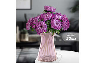 Ваза дымчато-бордовая 20 см, стекло, Elan Gallery 2