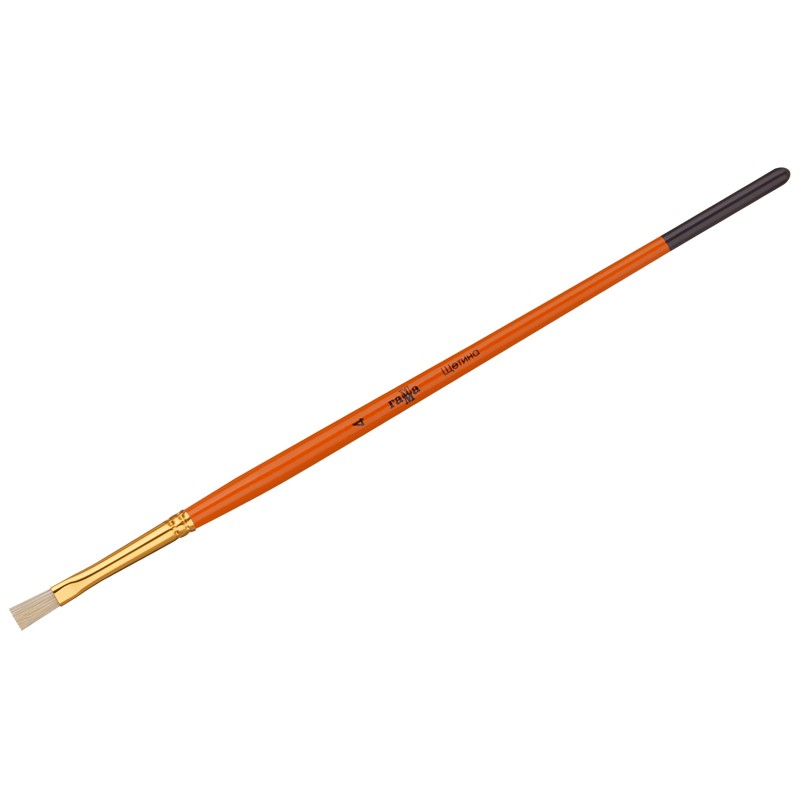 Кисть щетина, круглая №4, Гамма, цвет бежевый