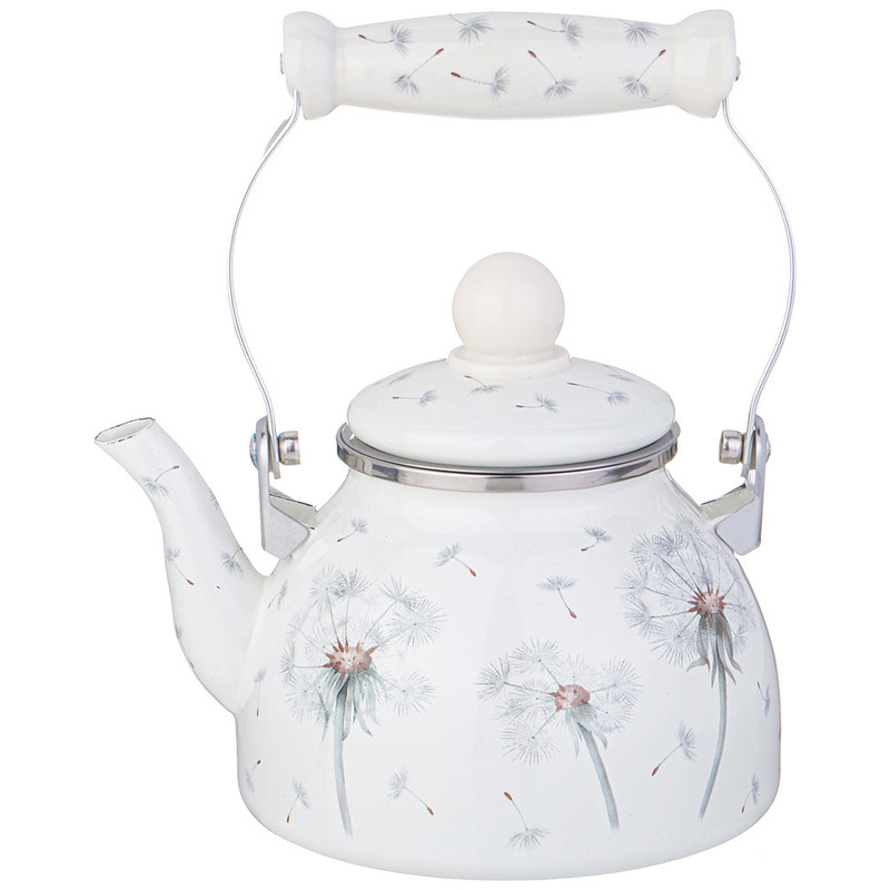 Чайник 'Dandelion' эмалированный со съемным фильтром, 1000 мл, Agness