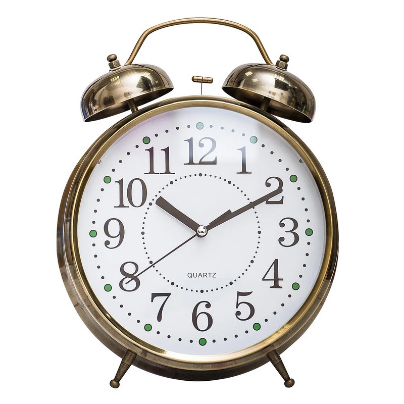 Часы-будильник Гигант, с подсветкой, бронзовый