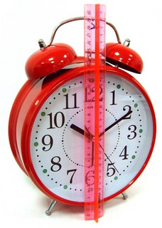 Часы-будильник Гигант, с подсветкой, красный 2