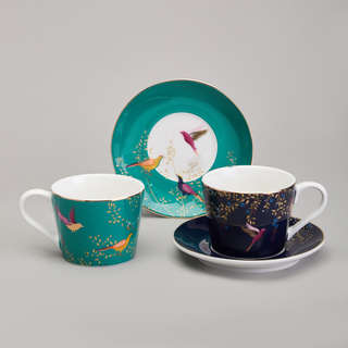 Кофейный набор на 2 персоны 'Golden Birds' 4 предмета, 120 мл...