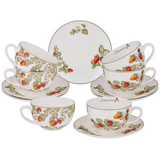 Чайный набор на 6 персон 'Земляника', 12 предметов, 300 мл, L...