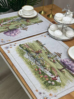 Комплект из 2-х салфеток 'Весенний парк, Велосипед' 35х45 см,...