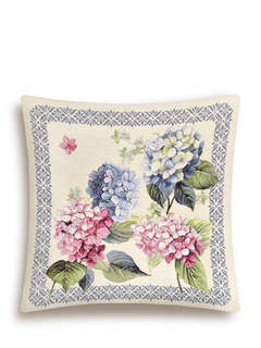 Наволочка декоративная 'Гортензия' (бордюр) 45х45 см, гобелен...