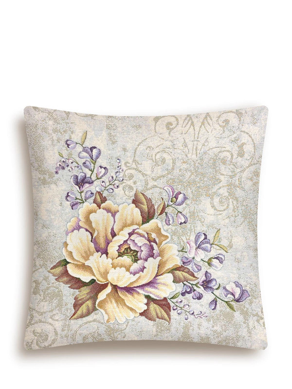 Наволочка декоративная 'Желтый пион' 45х45 см, гобелен, Le Gobelin