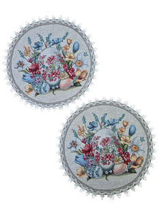 Комплект из 2-х круглых салфеток 'Крашенка на счастье' d 27 с...