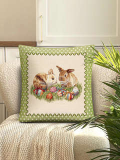 Наволочка декоративная 'Кролик' (горошек) 45х45 см, гобелен, Le Gobelin 3