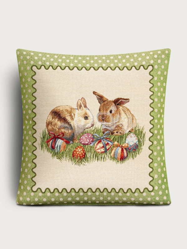 Наволочка декоративная 'Кролик' (горошек) 45х45 см, гобелен, Le Gobelin
