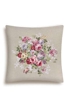 Наволочка декоративная 'Принцесса цветов' 45х45 см, льняной, ...