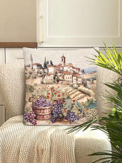 Наволочка декоративная 'Тоскана, Виноград' 45х45 см, гобелен, Le Gobelin 2