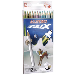 Цветные карандаши Alpino METALIX с металлизированным эффектом, 12 цв