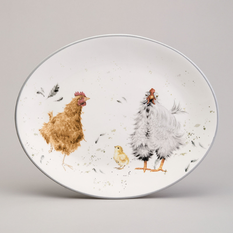 Блюдо овальное, 31.5х25.5 см, Lefard 'Funny Hens'