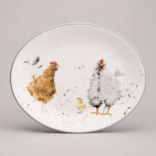 Блюдо овальное, 31.5х25.5 см, Lefard 'Funny Hens'