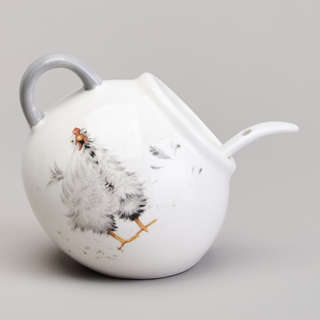 Солонка с ложкой 150 мл, Lefard 'Funny Hens' 2